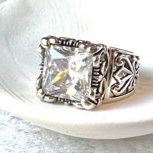 Silpada Sterling Silver and Cubic Zirconia Ring Size 6